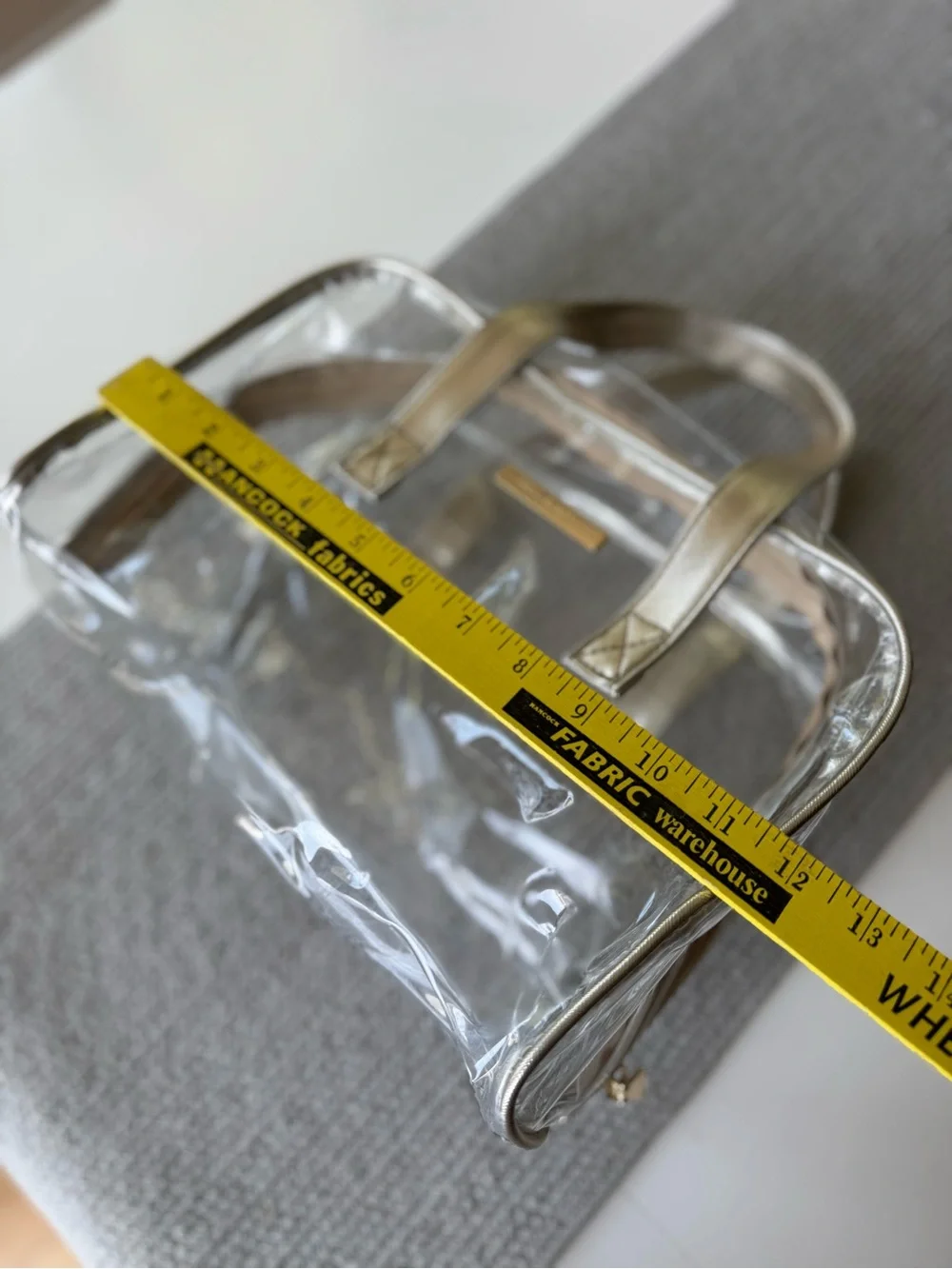 Vince Camuto Clear Bag with Metallic Gold Trim Concerts Festivals